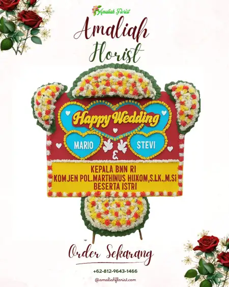 Papan Bunga Pernikahan Nyalindung